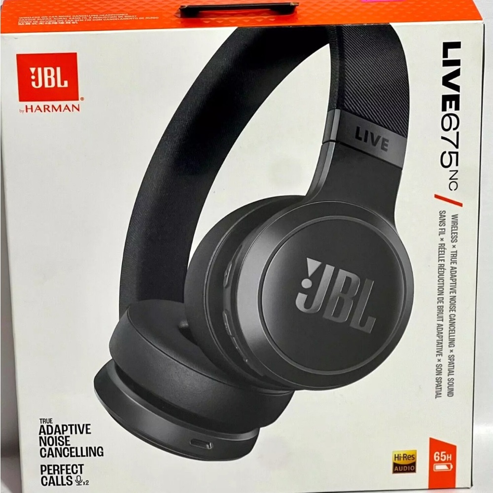 JBL by Harman Live 675NC Wireless Adaptive Noise Cancelling Headphones New